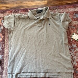 Ralph Lauren Gray Polo with Navy Logo